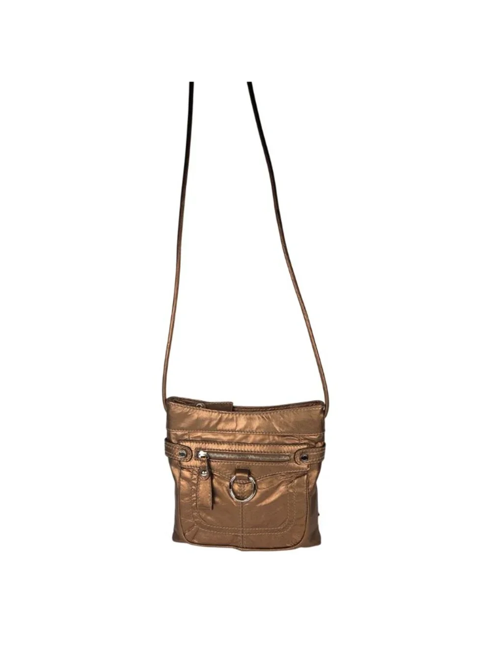 Tignanello Genuine Leather Crossbody Bag Bronze 10